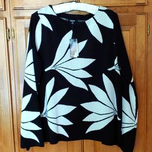 Beautiful black with white sweater
